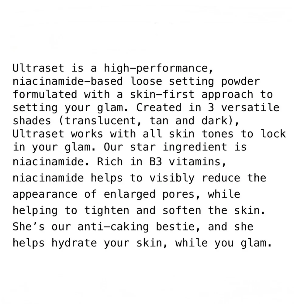 TOYFACTORY ULTRASET Niacinamide Setting Powder in DARK Full Size Makeup Product